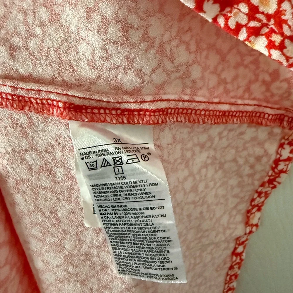 Old Navy Coral 3X Dress 🌞 NEW WITH TAGS - Picture 6 of 10